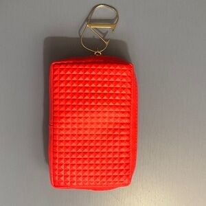 Valentino Garavani Red Quilted Cosmetic Bag